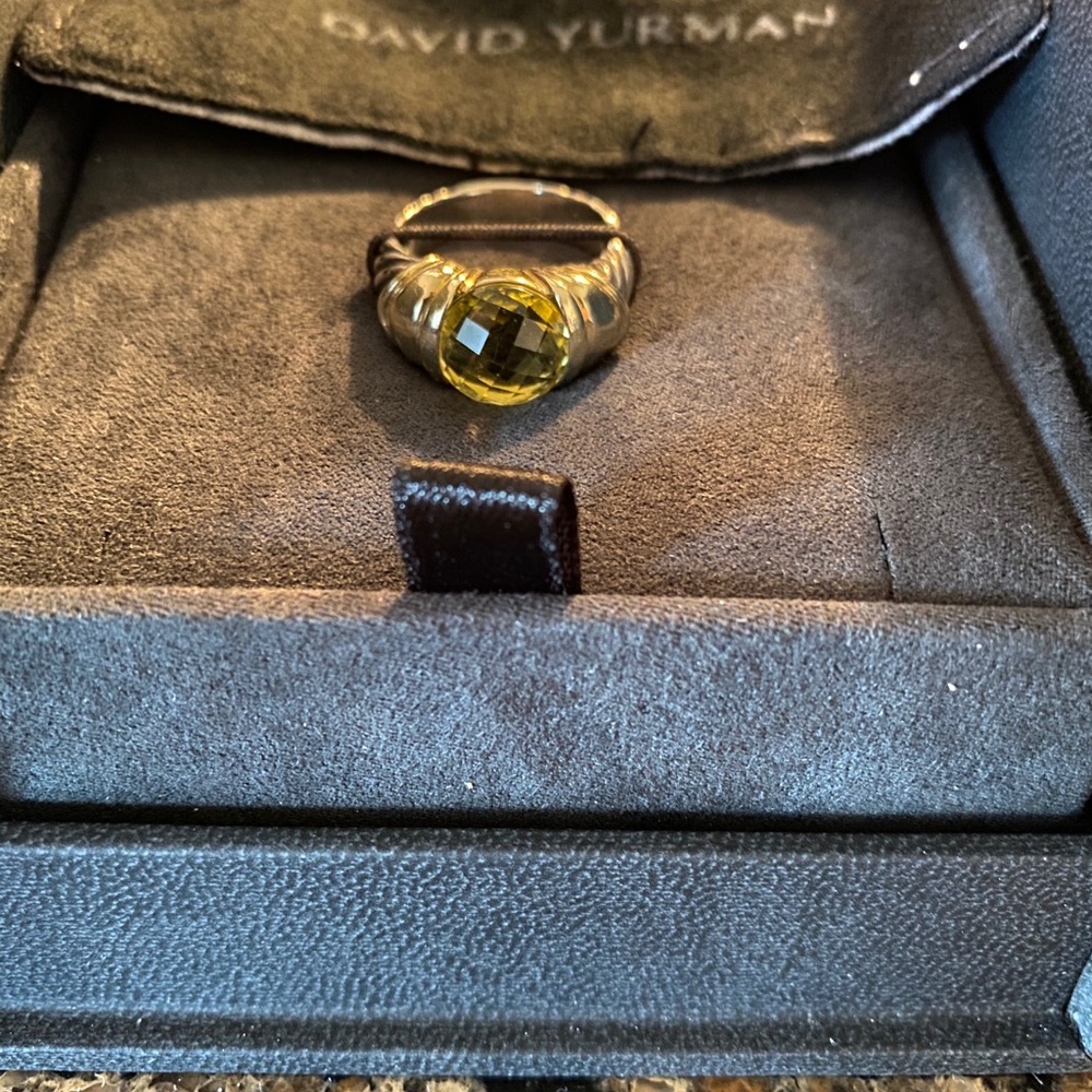 David Yurman Yellow Citrine Capri cable ring